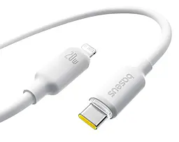 Кабель Baseus Foamed Silicone USB Type-C - Lightning 20w 3a 1m PD cable White (E0426A01) - фото Кабель Baseus Foamed Silicone USB Type-C - Lightning 20w 3a 1m PD cable White (E0426A01)