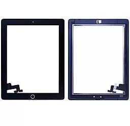 Сенсор (тачскрин) Apple iPad 2 (A1395, A1396, A1397, полный комплект с кнопкой Home) Black
