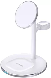 Беспроводная док-станция Choetech 3-in-1 15w magnetic wireless charger white (T585-F) - фото Беспроводная док-станция Choetech 3-in-1 15w magnetic wireless charger white (T585-F)