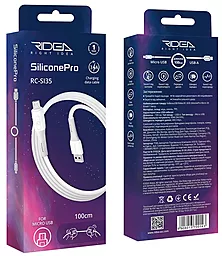 Кабель Ridea RC-SI35 SiliconePro USB-A - micro USB 15w 3a 1м cable White - миниатюра 5 Кабель Ridea RC-SI35 SiliconePro USB-A - micro USB 15w 3a 1м cable White - миниатюра 5