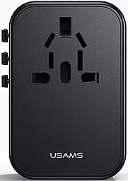 Сетевое зарядное устройство Usams T62 65W GaN USB-A-2xC Black (US-CC199) - миниатюра 2