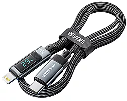 Кабель Essager Digital Display USB Type-C - Lightning 29w 3a 2м PD сable Black - миниатюра 2 Кабель Essager Digital Display USB Type-C - Lightning 29w 3a 2м PD сable Black - миниатюра 2