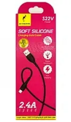 Кабель SkyDolphin S22V Soft Silicone USB-A - micro USB 12w 2.4a 1м cable Black (USB-000607) - фото 3