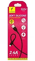 Кабель SkyDolphin S22V Soft Silicone USB-A - micro USB 12w 2.4a 1м cable Black (USB-000607) - миниатюра 3 Кабель SkyDolphin S22V Soft Silicone USB-A - micro USB 12w 2.4a 1м cable Black (USB-000607) - миниатюра 3