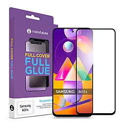Защитное стекло MAKE Full Cover Full Glue Samsung M317 Galaxy M31s Black (MGFSM31S)