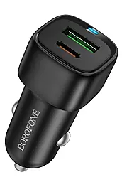 Автомобильное зарядное устройство Borofone BZ34B Cloud 38w PD/QC USB-C/USB-A ports car charger black - фото Автомобильное зарядное устройство Borofone BZ34B Cloud 38w PD/QC USB-C/USB-A ports car charger black