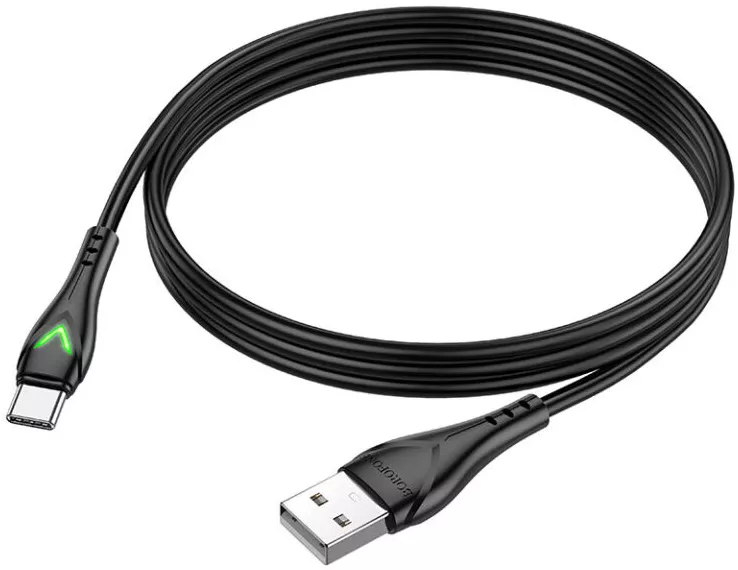 Кабель Borofone BX65 USB-A - Type-C 15w 3a 1м cable Black - фото 3