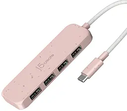 USB Type-C хаб J5create USB3.2 4-in-1 red (JCH341ER-N)