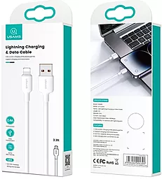 Кабель USB Usams SJ605 U84 12W 2.4A 2M Lightning Cable White - миниатюра 3