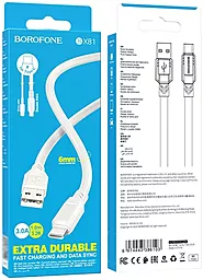 Кабель Borofone BX81 Goodway USB-A - Type-C 15w 3a 1м cable White - миниатюра 4 Кабель Borofone BX81 Goodway USB-A - Type-C 15w 3a 1м cable White - миниатюра 4