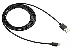 Кабель Canyon USB-A - Type-C 12w 2.4a 1м cable Black (CNE-USBC1B) - мініатюра 2