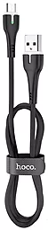 Кабель Hoco X45 Surplus USB-A - micro USB 12w 2.4a 1м cable Black - фото Кабель Hoco X45 Surplus USB-A - micro USB 12w 2.4a 1м cable Black