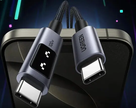 Кабель Ugreen USB Type-C - Type-C 100w 5a 1м PD cable Black (35501) - фото 5
