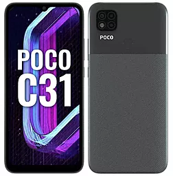 Смартфон Poco C31 3/32GB Black - фото Смартфон Poco C31 3/32GB Black