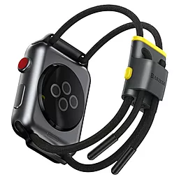 Ремінець для годинника Baseus Let's Go Cord Watch Strap For Apple Watch Series 38mm/40mm/41mm Grey&Yellow (LBAPWA4-AGY) - мініатюра 3