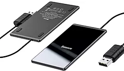 Беспроводное (индукционное) зарядное устройство Baseus Card Ultra-thin 15W with USB cable Black (WX01B-01) - миниатюра 4