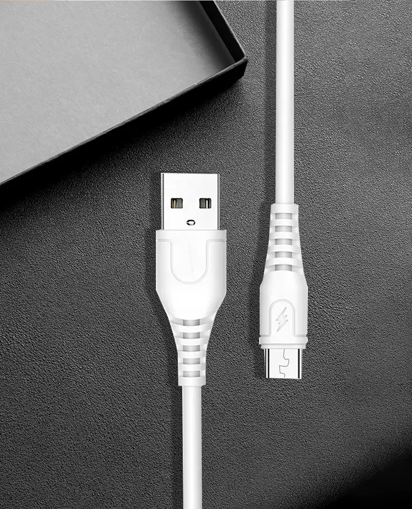 Кабель WUW X166 USB-A - micro USB 2a 1м cable white - фото 2