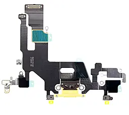 Нижній шлейф Apple iPhone 11 з роз'ємом зарядки, з мікрофоном Original - знятий з телефону Yellow - фото Нижній шлейф Apple iPhone 11 з роз'ємом зарядки, з мікрофоном Original - знятий з телефону Yellow