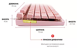 Клавиатура Motospeed K82 Hot-Swap Outemu Red USB Pink (mtk82phsr) - миниатюра 6