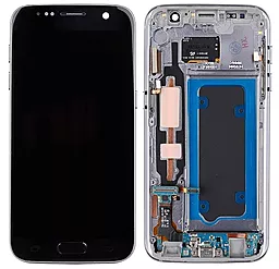Дисплей Samsung Galaxy S7 G930 с тачскрином и рамкой, сервисный оригинал, Black