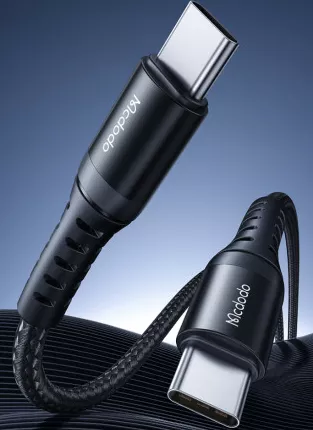 Кабель McDodo USB Type-C - Type-C 60w 3a 1м PD cable Black (CA-5641) - фото 4