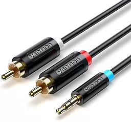 Аудіо кабель Vention AUX mimi Jack 3.5mm - 2xRCA M/M cable 2 м black (BCLBH)