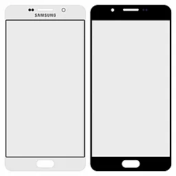 Корпусне скло дисплея Samsung Galaxy A7 A710F, A710FD, A710M, A710Y, A7100 2016 (з OCA плівкою) White