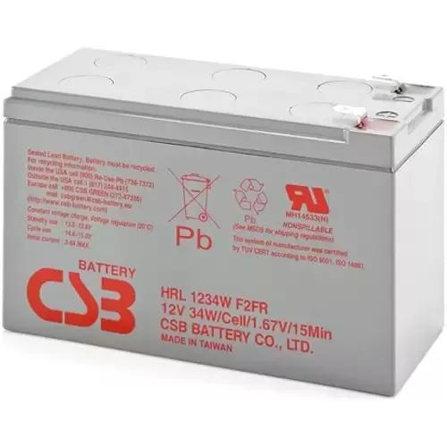 Аккумуляторная батарея CSB 12V 9Ah (UPS12460F2) - фото 1