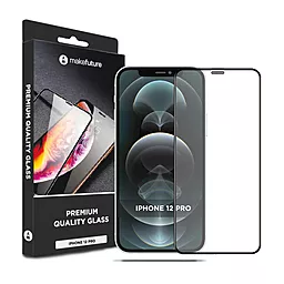 Защитное стекло MAKE Premium Full Cover Full Glue для Apple iPhone 12 Pro Clear (MGFPAI12P)