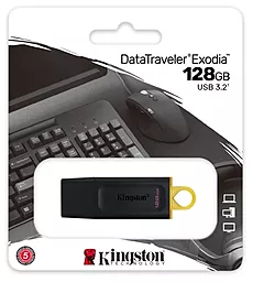 Флешка Kingston DataTraveler Exodia 128GB USB 3.2 Gen 1 (DTX/128GB)  Black/Yellow - мініатюра 6