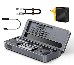 Паяльник з живленням від USB FNIRSI HS-02A + 6 насадок (B/C2/I/JS/K/KU) + PD 100W + припій (паяльник, 100 Вт) - фото Паяльник з живленням від USB FNIRSI HS-02A + 6 насадок (B/C2/I/JS/K/KU) + PD 100W + припій (паяльник, 100 Вт)