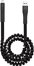 Кабель Gelius Pro Spring USB-A - Lightning 10w 1м cable Black (GP-UC101) - фото Кабель Gelius Pro Spring USB-A - Lightning 10w 1м cable Black (GP-UC101)