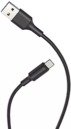 Кабель USB Hoco X25 Soarer Charging USB Type-C Cable Black - миниатюра 2
