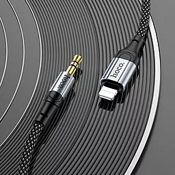 Аудио кабель Hoco UPA26 AUX mini Jack 3.5 мм - Lightning М/М Cable 1 м black - миниатюра 5