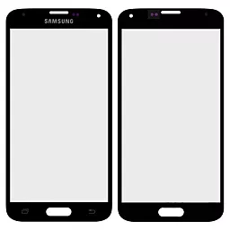 Корпусне скло дисплея Samsung Galaxy S5 G900F, G900M, G900T, G900K, G900S, G900I, G900A, G900W8, G900L, G900H (з OCA плівкою) Black