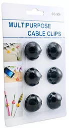 Органайзер для кабелей ExtraDigital Cable Clips CC-908 Black (KBC1663) - миниатюра 3
