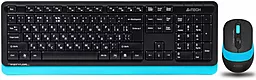 Комплект (клавиатура+мышка) A4Tech Fstyler FG1010 Black/Blue