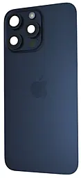 Задняя крышка корпуса Apple iPhone 15 Pro Max с корпусной рамкой и шлейфом беспроводной зарядки, Original (снят с телефона) Blue Titanium - фото Задняя крышка корпуса Apple iPhone 15 Pro Max с корпусной рамкой и шлейфом беспроводной зарядки, Original (снят с телефона) Blue Titanium