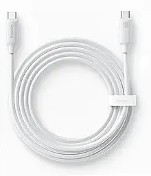 Кабель Baseus Foamed Silicone USB Type-C - Type-C 100w 5a 2м PD cable White (E0426705) - фото Кабель Baseus Foamed Silicone USB Type-C - Type-C 100w 5a 2м PD cable White (E0426705)