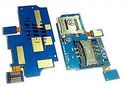 Шлейф Samsung i7500 с коннектором SIM-карты и карты памяти Original