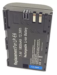 Акумулятор для фотоапарата Canon LP-E6 (1800 mAh) - мініатюра 6 Акумулятор для фотоапарата Canon LP-E6 (1800 mAh) - мініатюра 6