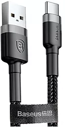 Кабель USB Baseus Cafule 3A USB Type-C Cable Gray/Black (CATKLF-BG1)