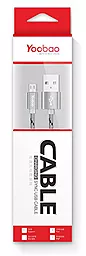 Кабель USB Yoobao Nylon Micro Cable Grey Ribbon (YB-423) - миниатюра 4