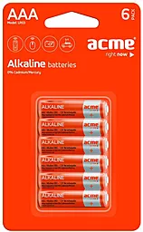 Батарейки Acme AAA Alcaline 6 шт (4770070868485)