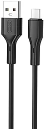 Кабель XO NB230 USB-A - Type-C 12w 2.4a 1м cable Black - фото Кабель XO NB230 USB-A - Type-C 12w 2.4a 1м cable Black