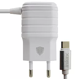Сетевое зарядное устройство Inkax 2.1A + Type-C cable White (CD-09)