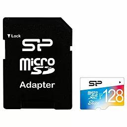 Карта пам'яті Silicon Power microSDXC 128GB Elite Class 10 UHS-I U1 + SD-адаптер (SP128GBSTXBU1V21SP)