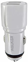Автомобильное зарядное устройство Walker WCR-21 15w 2xUSB-A ports car charger silver - фото Автомобильное зарядное устройство Walker WCR-21 15w 2xUSB-A ports car charger silver