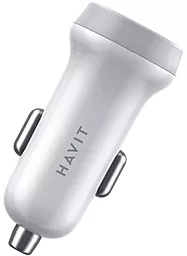 Автомобильное зарядное устройство Havit HV-CC2008 15w 2xUSB-A ports car charger White - фото Автомобильное зарядное устройство Havit HV-CC2008 15w 2xUSB-A ports car charger White