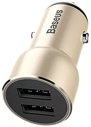 Автомобильное зарядное устройство Baseus Little Giant metal 17w 2xUSB-A ports charger gold (CCJR-0V)